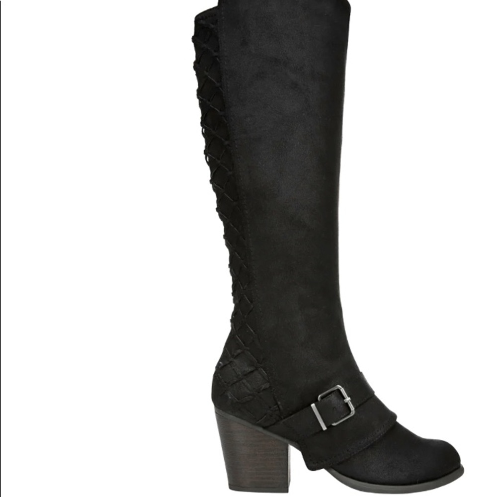 Gorgeous brand new black heeled boots by “ Fergalicious”